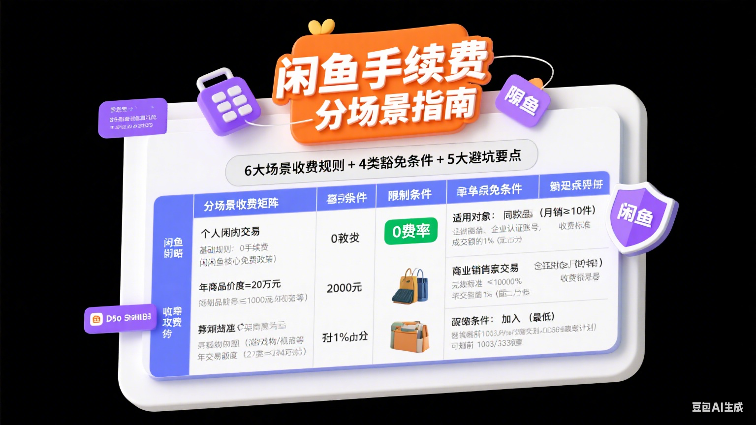 闲鱼收手续费吗?分场景规则 + 豁免条件 + 避坑全攻略
