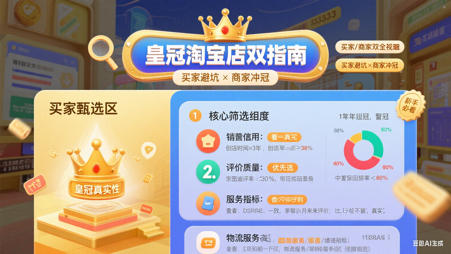 皇冠淘宝店怎么选?避坑技巧 + 商家冲冠指南,新手必看