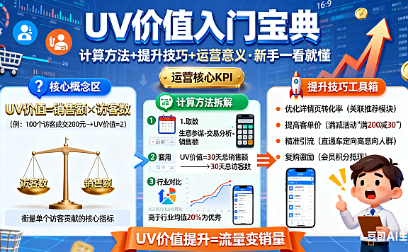 电商 UV 价值是什么？计算方法 + 提升技巧 + 运营意义，新手一看就懂