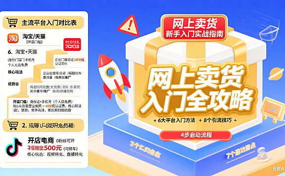 网上卖货怎么入门？分平台方法 + 引流技巧 + 避坑全攻略
