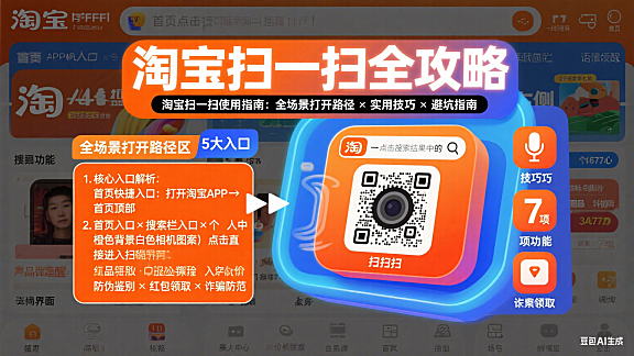 淘宝扫一扫在哪？全场景打开路径 + 实用技巧 + 避坑指南