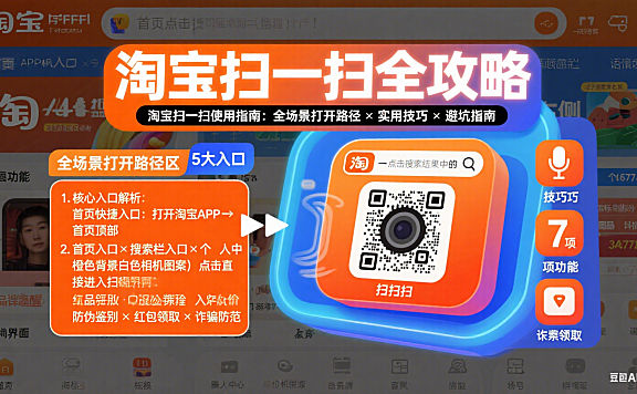 淘宝扫一扫在哪?全场景打开路径 + 实用技巧 + 避坑指南