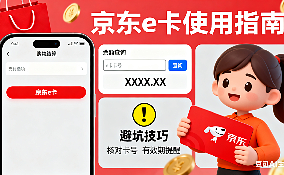 京东 e 卡怎么付款？购物结算 + 余额查询 + 避坑技巧，新手一看就会