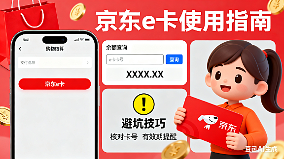 京东 e 卡怎么付款？购物结算 + 余额查询 + 避坑技巧，新手一看就会