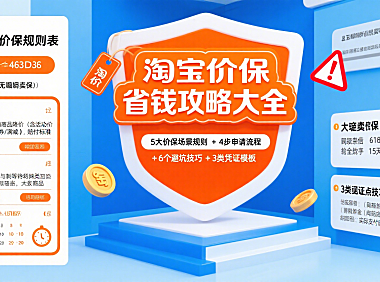 淘宝价保怎么用？分场景规则 + 申请流程 + 避坑全攻略
