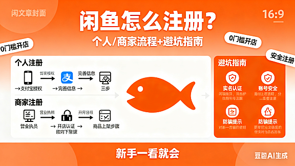 闲鱼怎么注册？个人 / 商家流程 + 避坑指南，新手一看就会