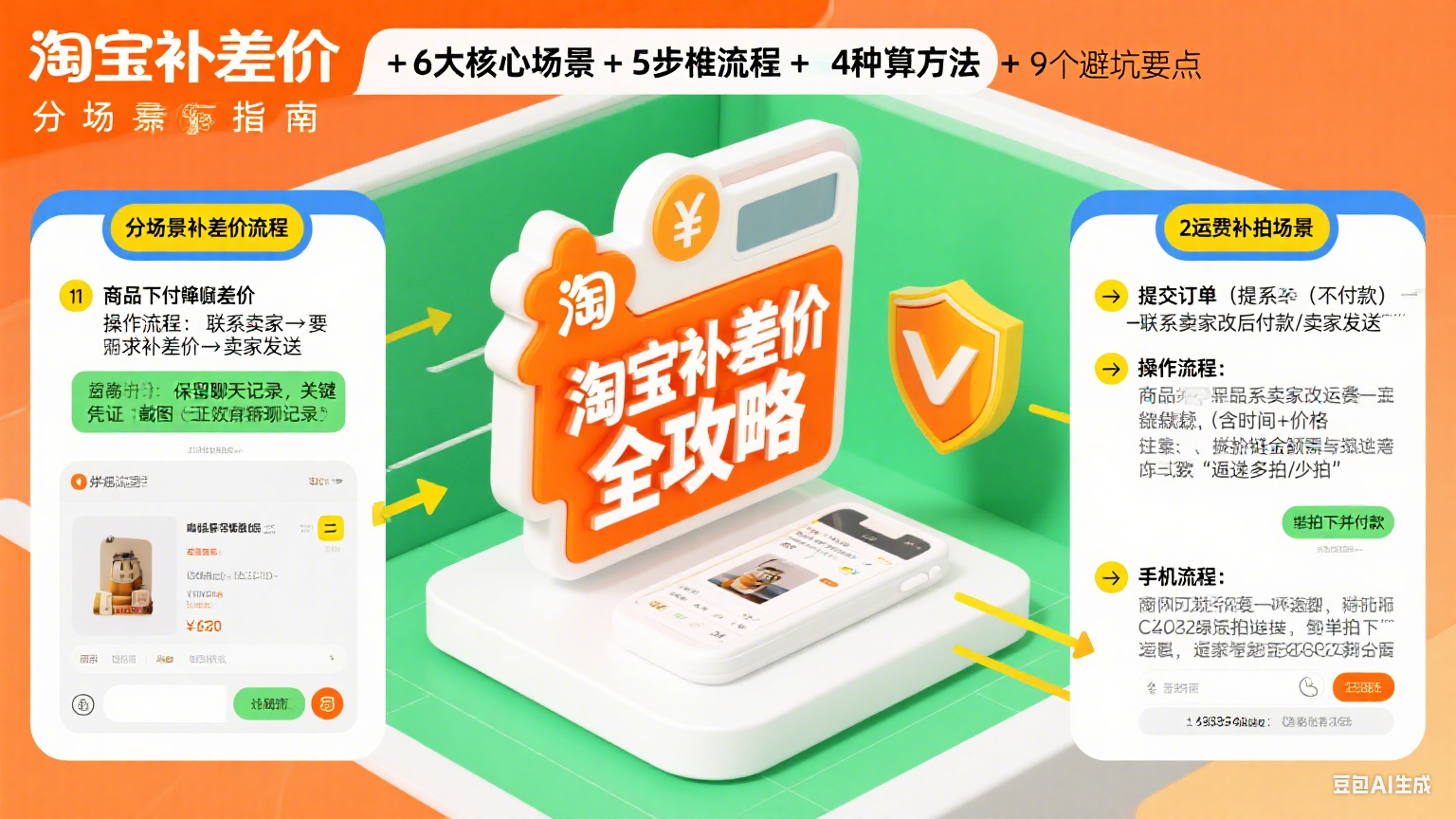淘宝怎么补差价?分场景流程 + 避坑全攻略