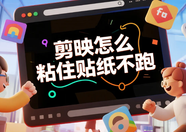 剪映怎么粘住贴纸不跑?3 步稳粘不跑 + 4 个避坑技巧