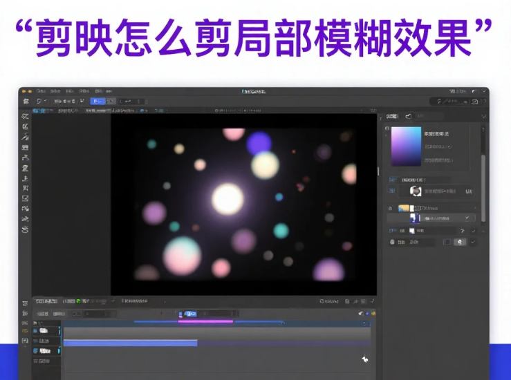 剪映怎么剪局部模糊效果?3 步精准控范围 + 4 个避坑技巧