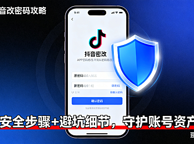 电商人必看！抖音改密码全攻略：安全步骤 + 避坑细节，守护账号资产