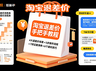 淘宝怎么退差价？分场景流程 + 证据准备 + 避坑全攻略