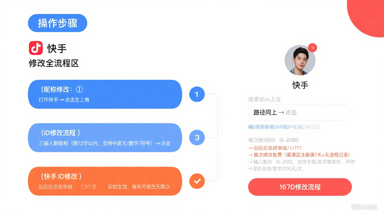 快手号怎么修改?昵称 / ID / 头像全流程 + 避坑指南,博主少走弯路
