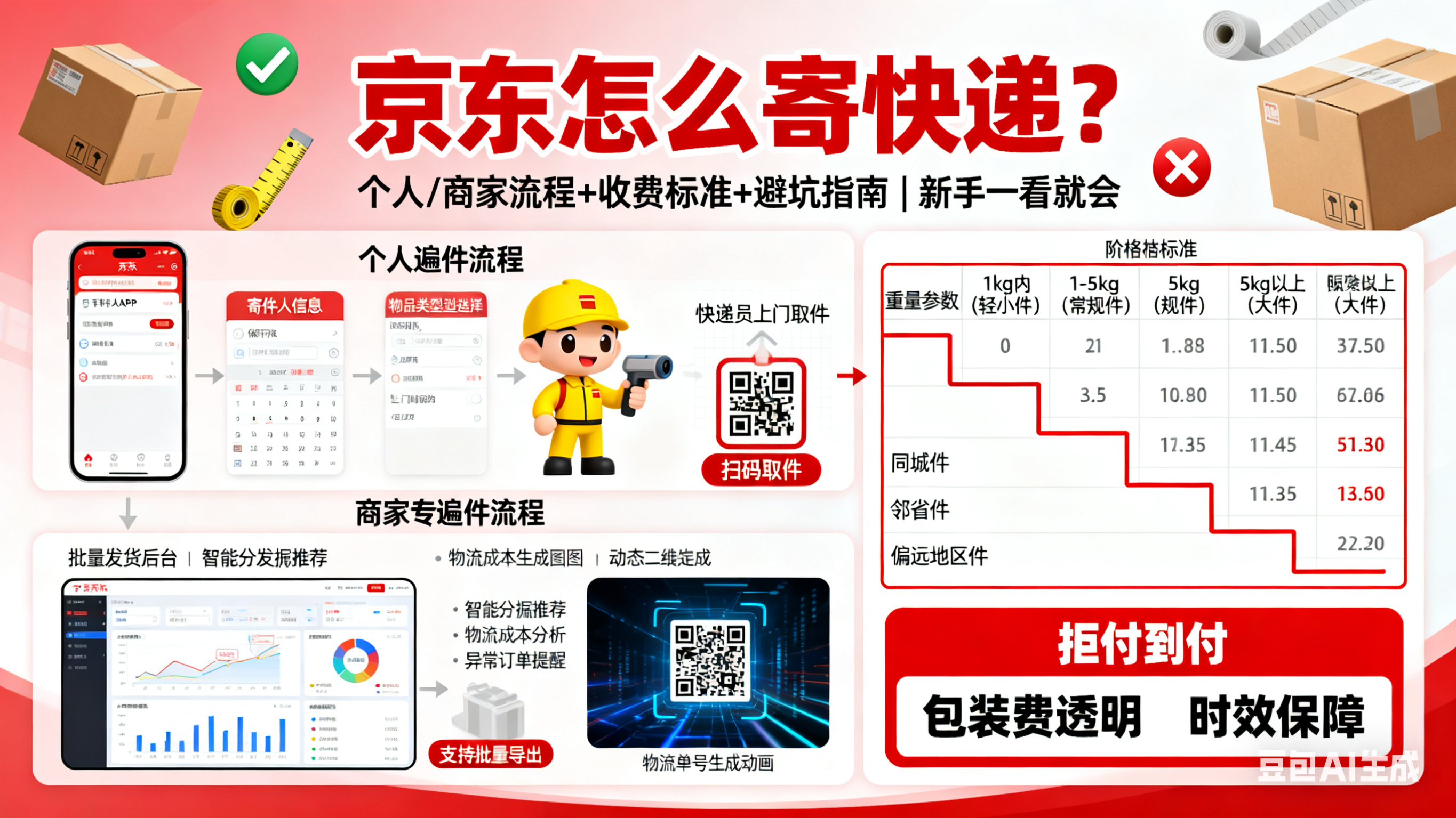 京东怎么寄快递?个人 / 商家流程 + 收费标准 + 避坑指南,新手一看就会