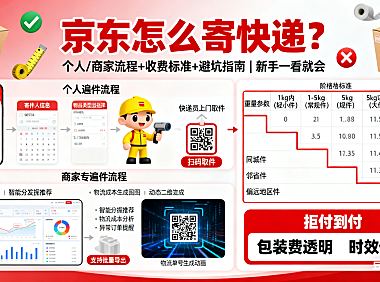 京东怎么寄快递？个人 / 商家流程 + 收费标准 + 避坑指南，新手一看就会