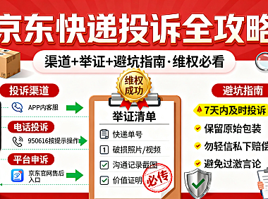怎么投诉京东快递？渠道 + 举证 + 避坑指南，维权必看