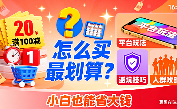 年中大促怎么买最划算?平台玩法 + 避坑技巧 + 人群攻略,小白也能省大钱
