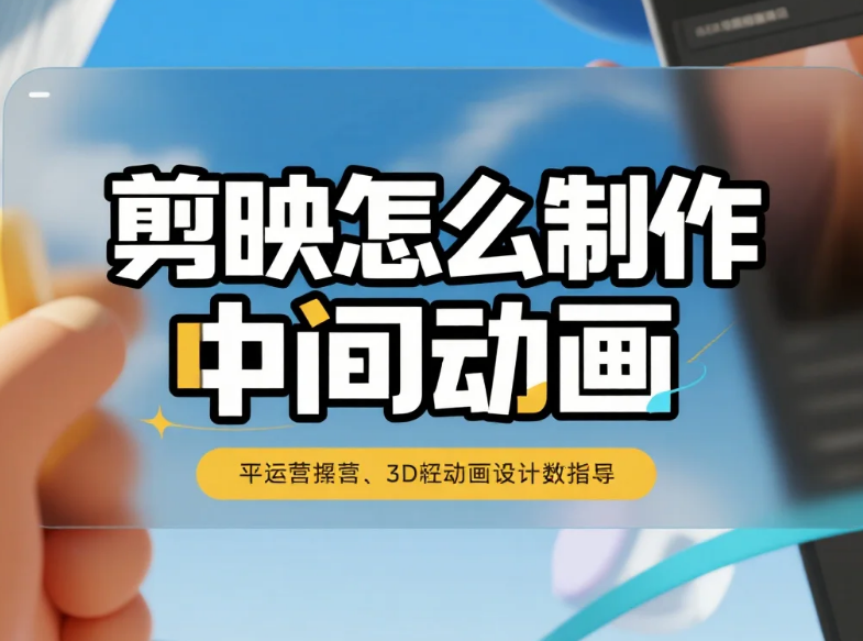剪映怎么制作中间动画?3 步搞定过渡 / 元素动态 + 4 个避坑技巧