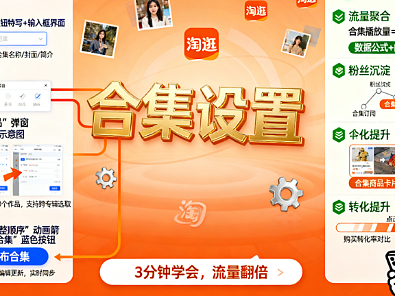 速看！淘宝逛逛作品合集设置全流程