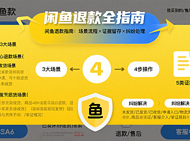 闲鱼怎么退款？分场景流程 + 证据留存 + 纠纷处理全指南