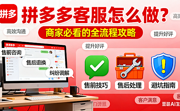 拼多多客服怎么做？售前售后技巧 + 纠纷处理 + 避坑指南，商家必看