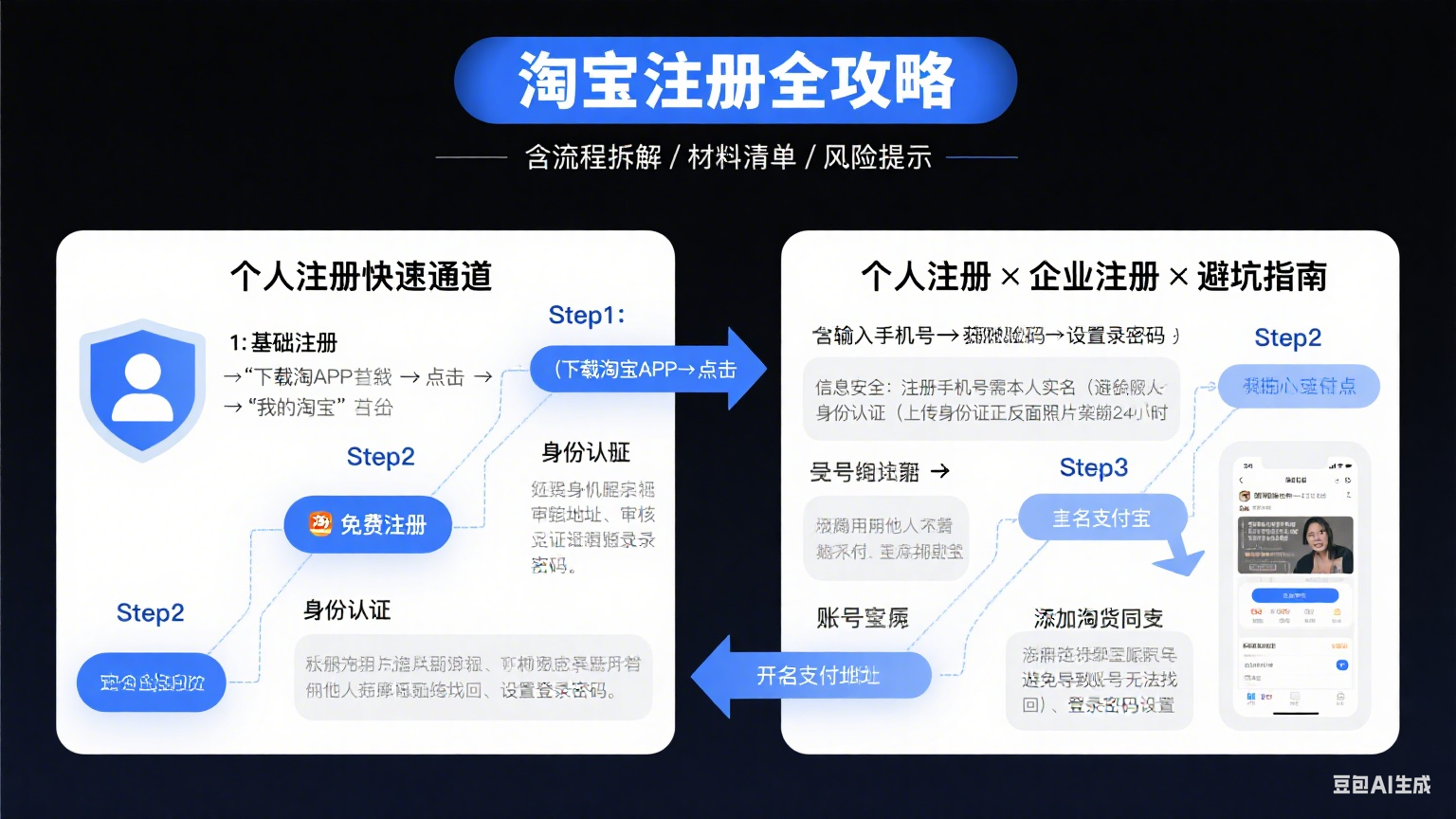 淘宝怎么注册?个人 / 企业全流程 + 避坑指南