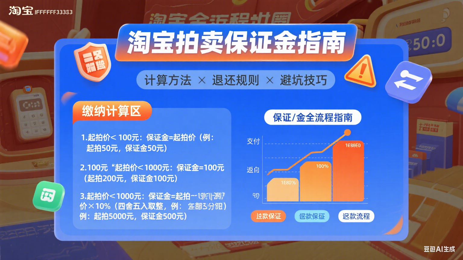 淘宝拍卖保证金怎么算?缴纳 + 退还 + 避坑全指南