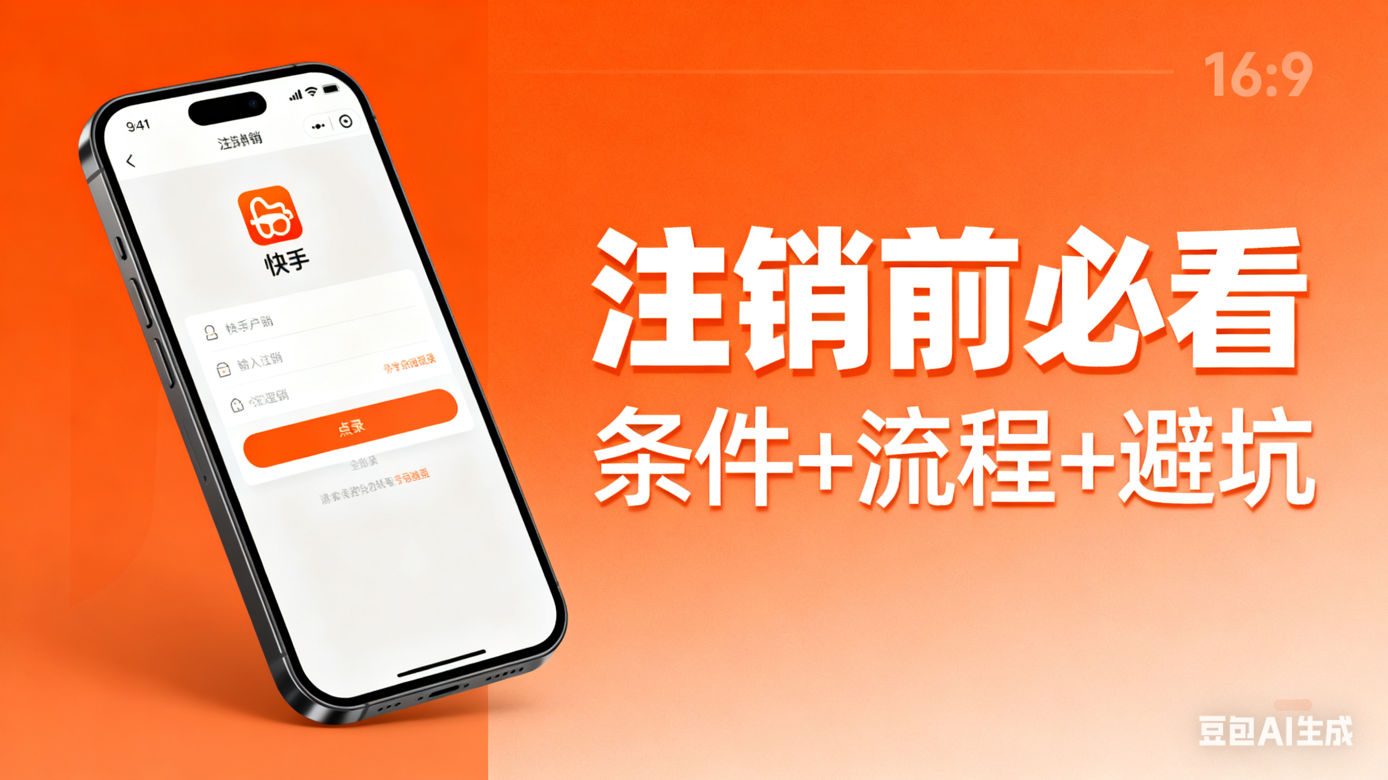 快手怎么注销账号?条件 + 流程 + 避坑指南,注销前必看