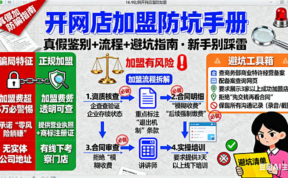 开网店加盟靠谱吗？真假鉴别 + 流程 + 避坑指南，新手别踩雷