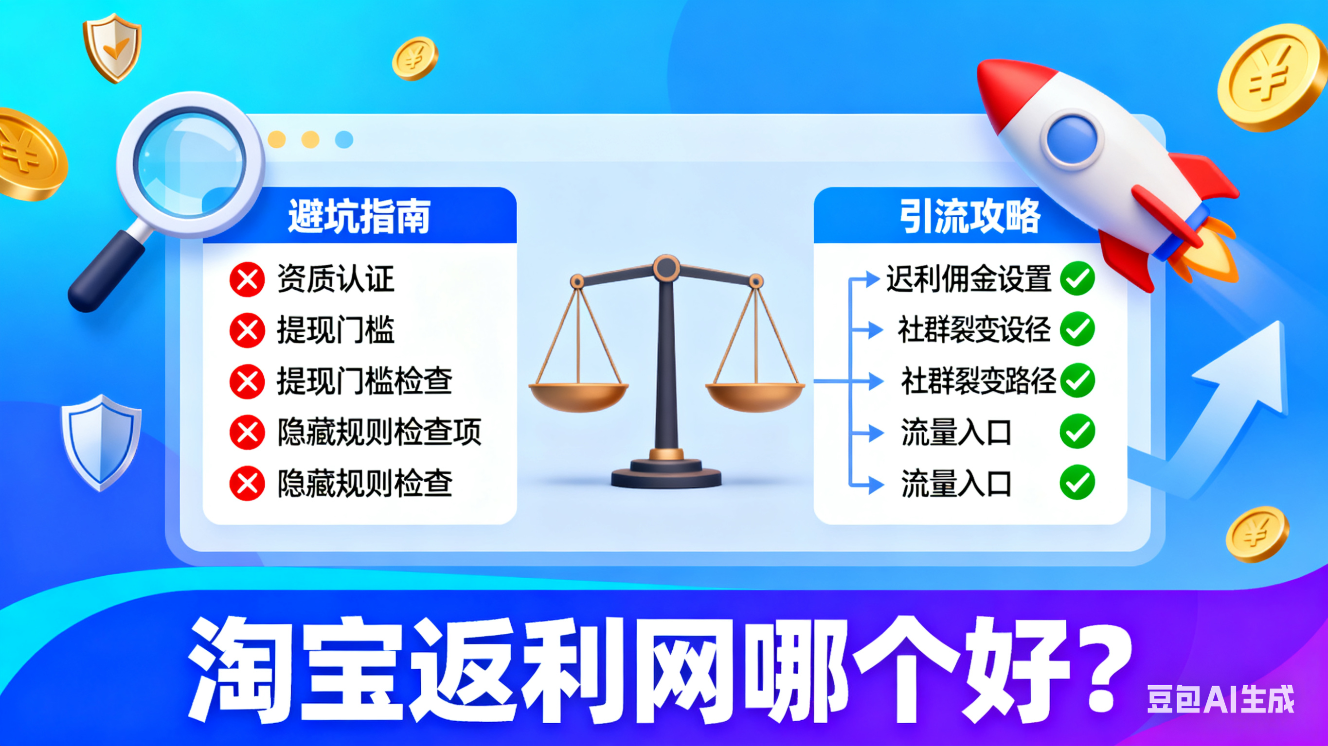 淘宝返利网哪个好?用户避坑 + 卖家引流指南