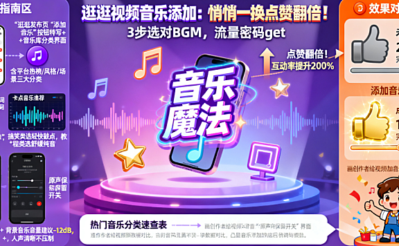 逛逛视频如何添加音乐，悄悄一换点赞翻倍！