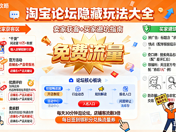 淘宝论坛还能用来做什么?卖家获客 + 买家避坑指南