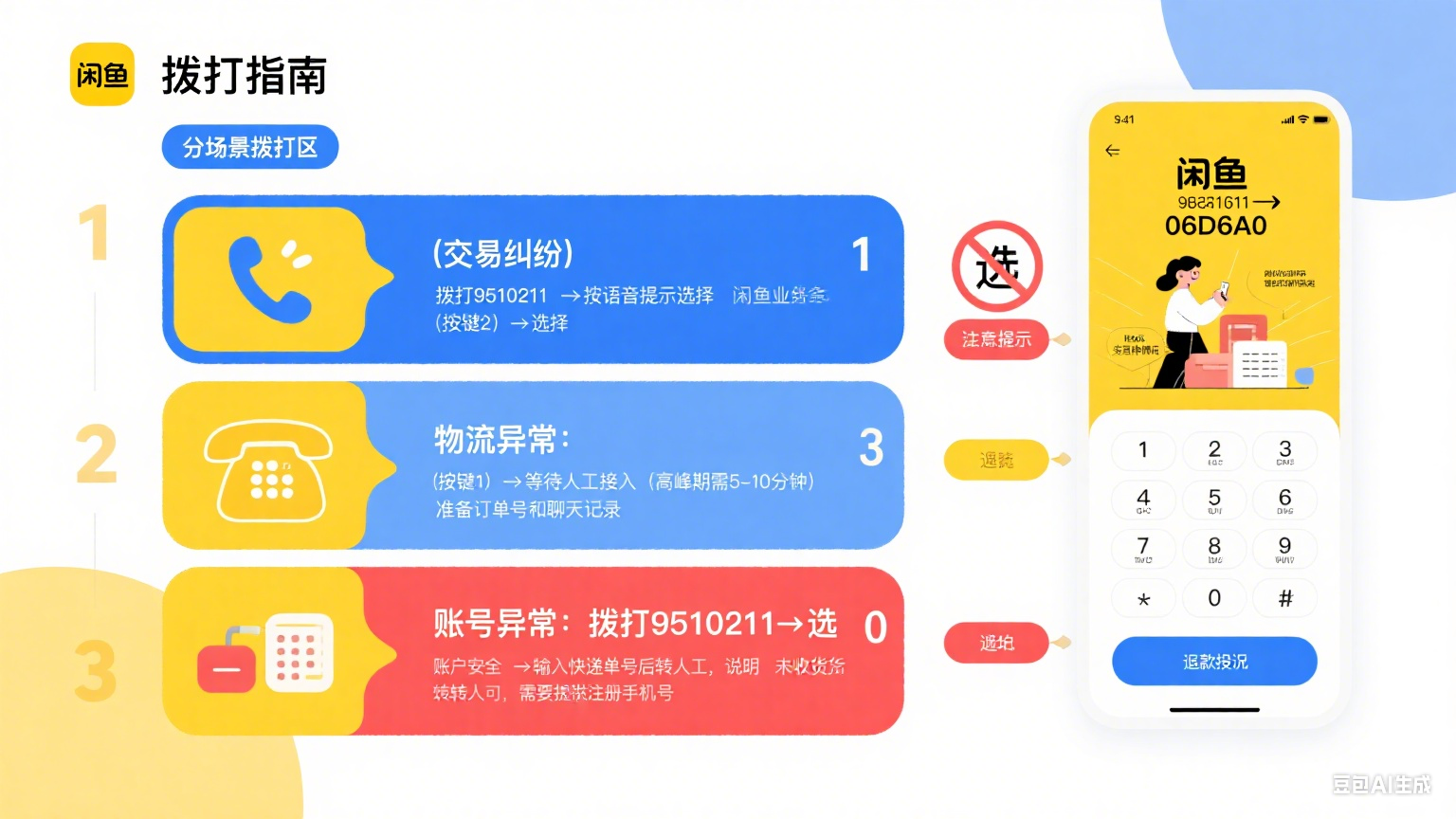 闲鱼人工客服电话怎么打通？分场景拨打 + 避坑指南，解决交易纠纷