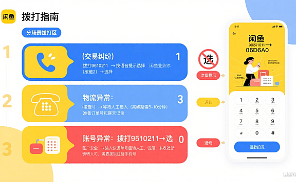 闲鱼人工客服电话怎么打通？分场景拨打 + 避坑指南，解决交易纠纷