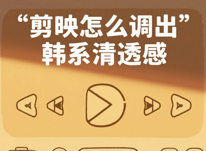 剪映怎么调出韩系清透感?3 步柔暖调色 + 4 个避坑技巧