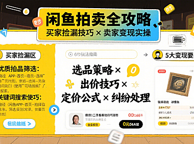 闲鱼拍卖怎么玩？买家捡漏 + 卖家变现实操避坑指南