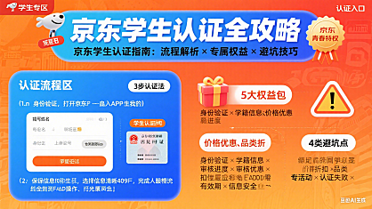 京东学生认证怎么弄?流程解析 + 专属权益 + 避坑全指南