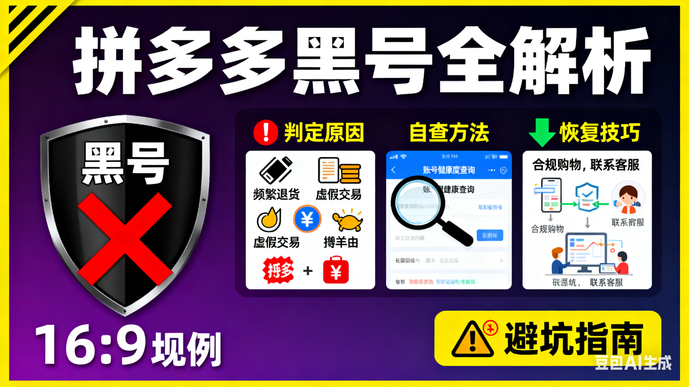拼多多黑号是什么?判定原因 + 自查 + 恢复技巧,避坑指南附