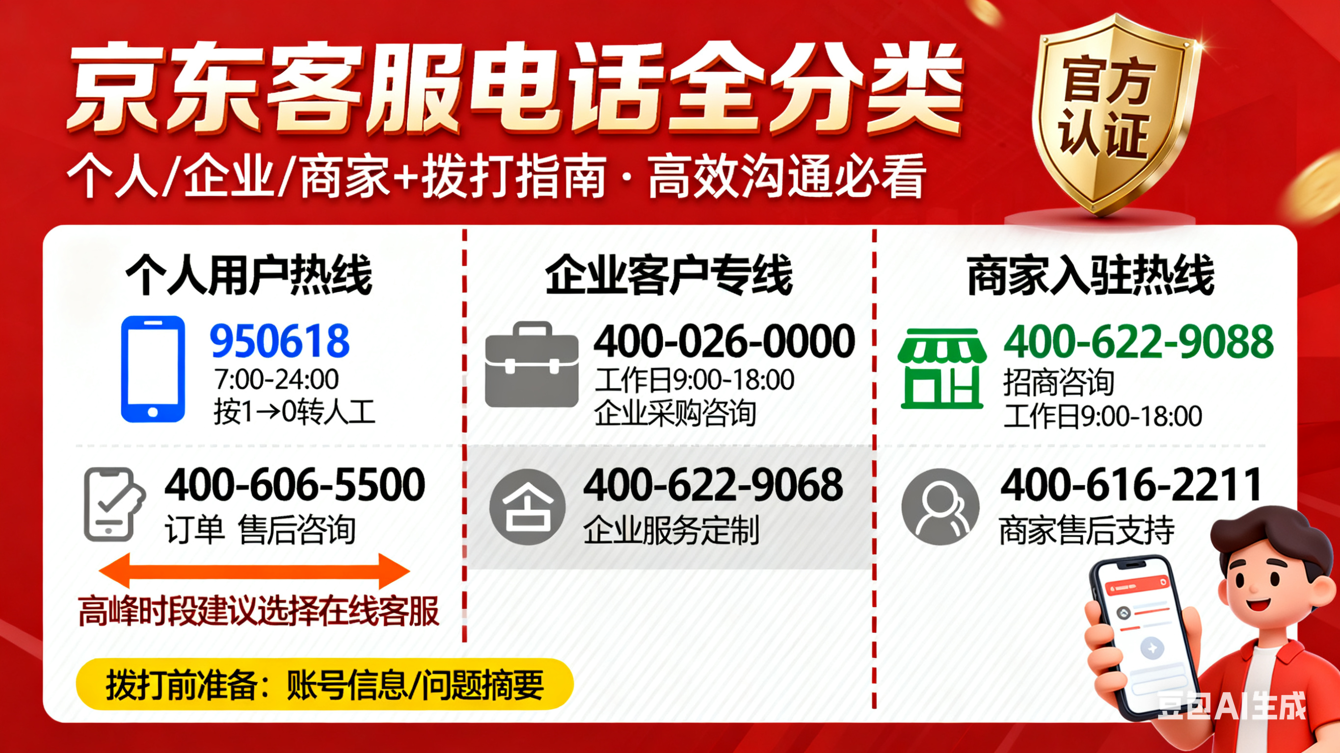 京东客服电话多少?个人 / 企业 / 商家分类 + 拨打指南,高效沟通必看