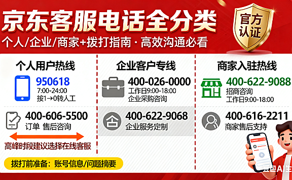 京东客服电话多少？个人 / 企业 / 商家分类 + 拨打指南，高效沟通必看