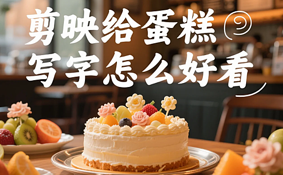 剪映给蛋糕写字怎么好看?3 步出质感 + 4 个避坑技巧
