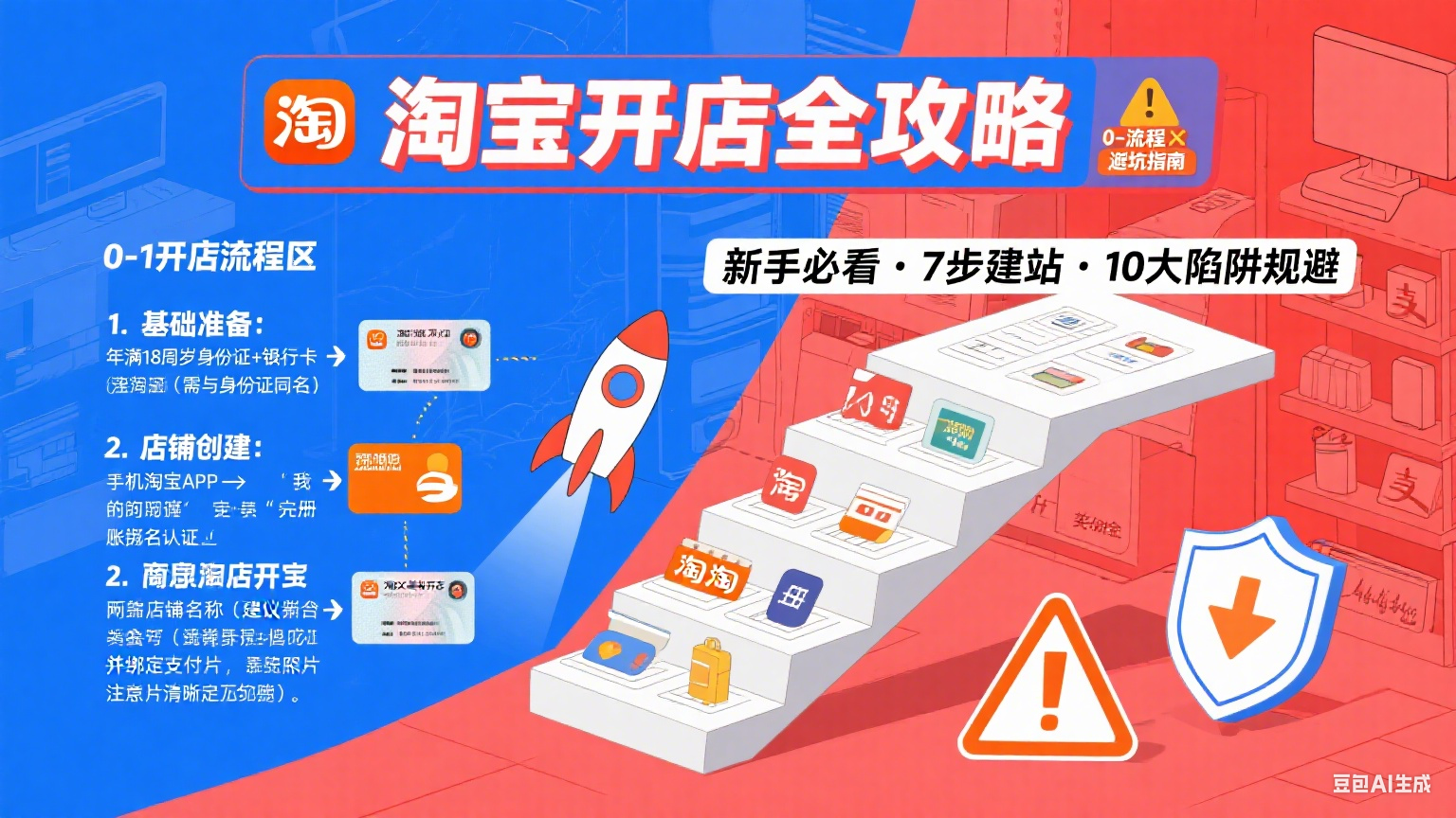 淘宝开网店怎么弄?从 0 到 1 流程 + 避坑指南,新手必看