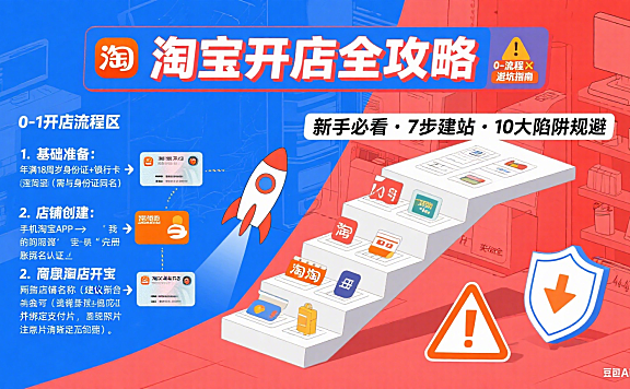 淘宝开网店怎么弄？从 0 到 1 流程 + 避坑指南，新手必看
