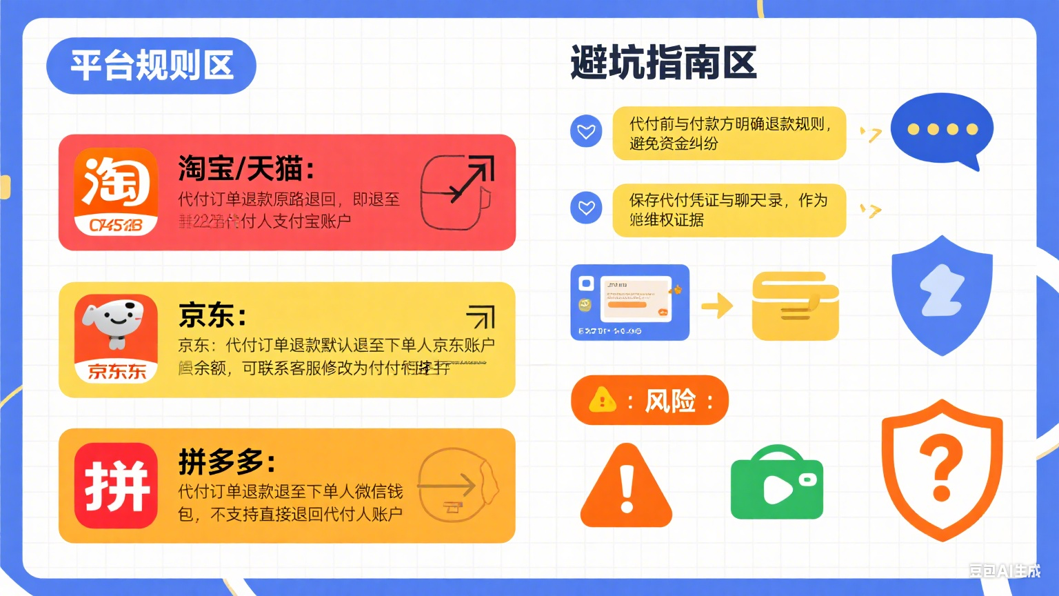 代付的钱退款退到哪?3 大平台规则 + 避坑全指南