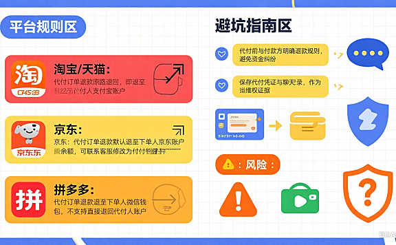 代付的钱退款退到哪?3 大平台规则 + 避坑全指南