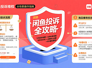 投诉闲鱼怎么操作？分场景流程 + 证据准备 + 避坑全攻略