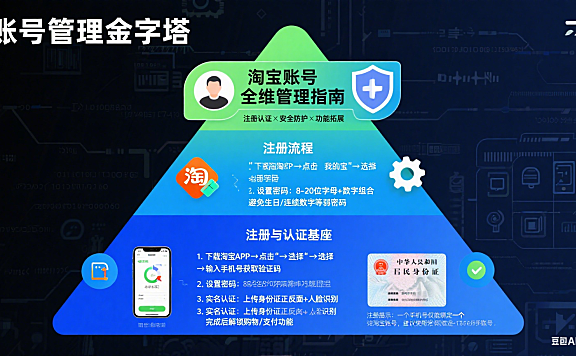 淘宝账号怎么管？注册 + 安全 + 功能拓展全指南