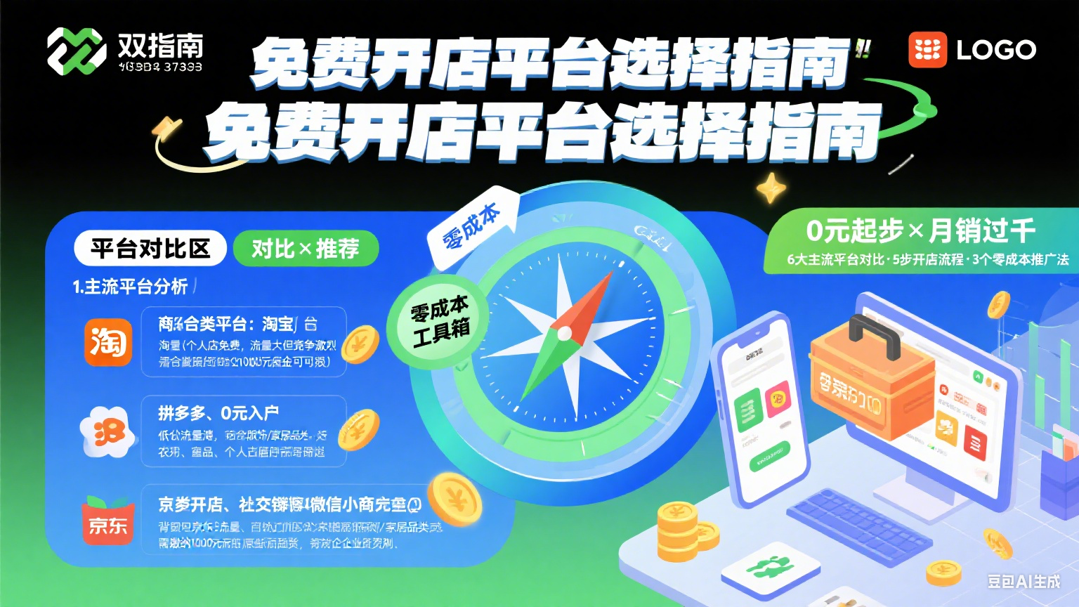 免费开店网站怎么选?新手零成本起步全指南