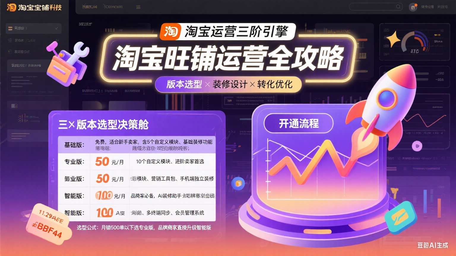 淘宝旺铺怎么用?版本选择 + 装修运营 + 转化提升全指南