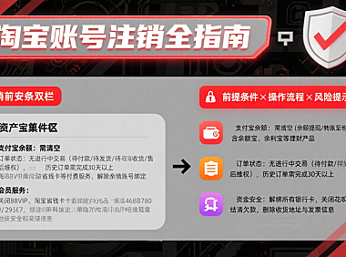 淘宝账号怎么注销？前提条件 + 全流程 + 避坑指南