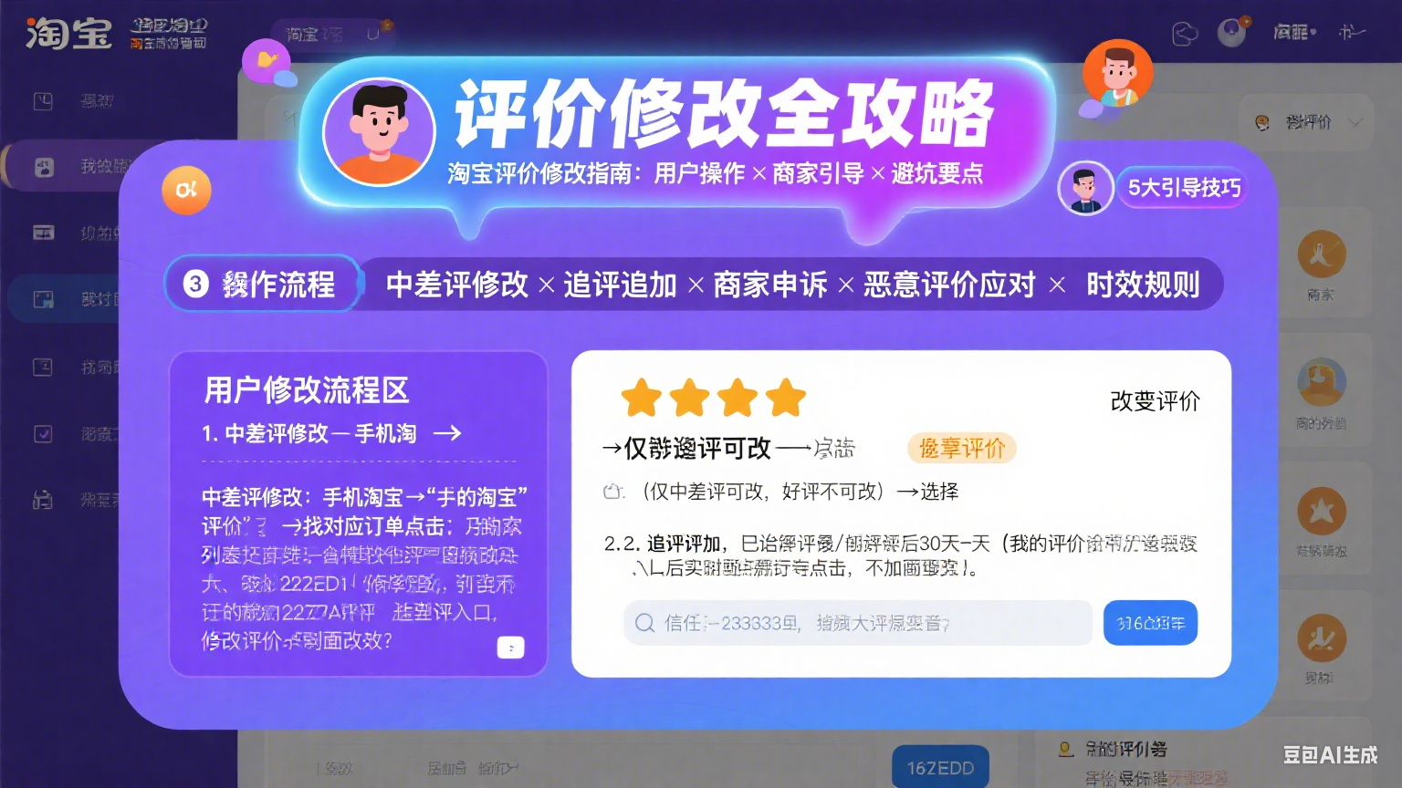 淘宝修改评价怎么操作?用户修改流程 + 商家引导避坑指南
